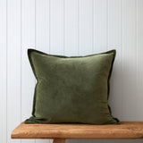 Belvedere Velvet Large Square Cushion Cover | Willow-1