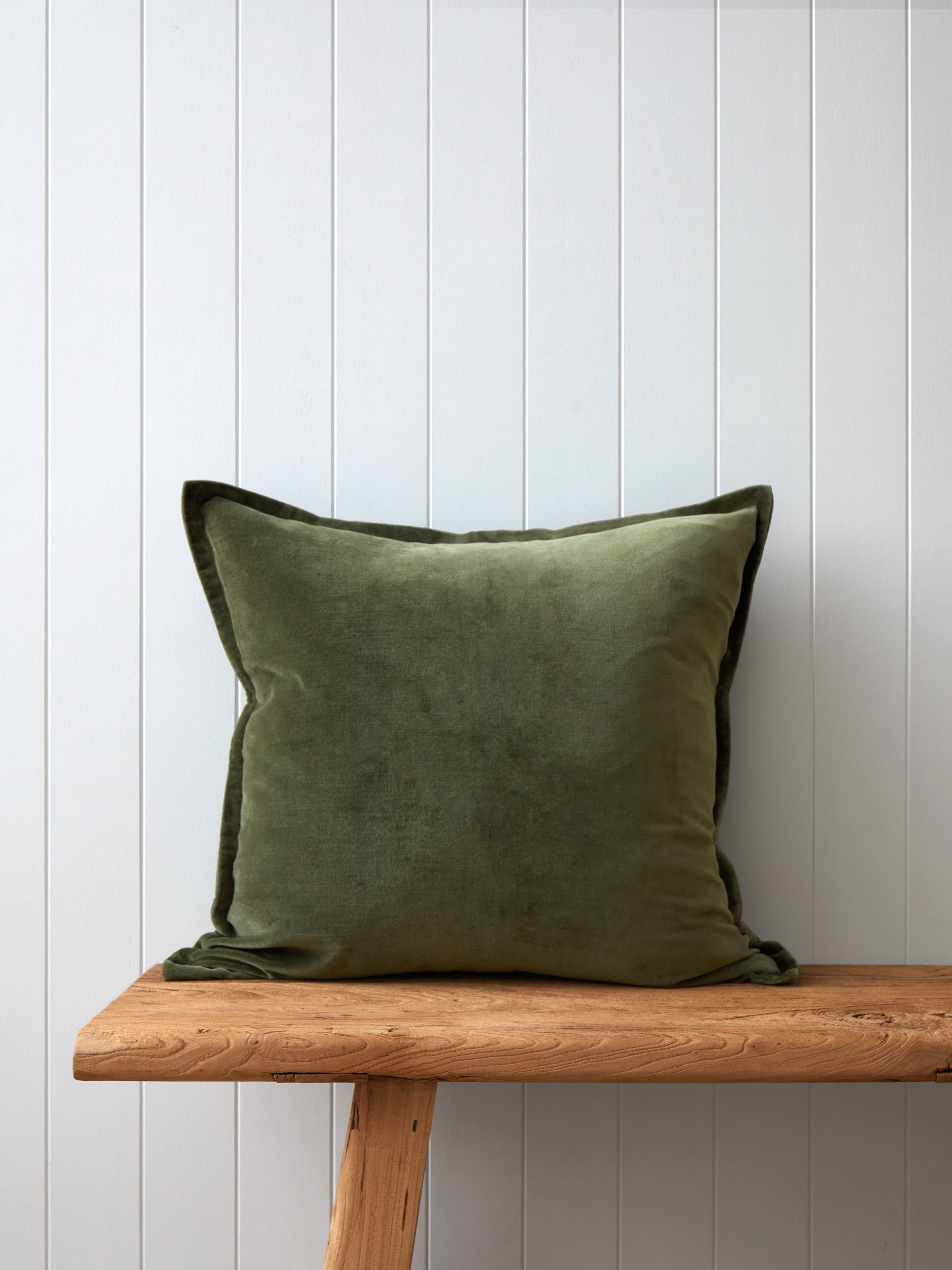 Belvedere Velvet Large Square Cushion Cover | Willow-1