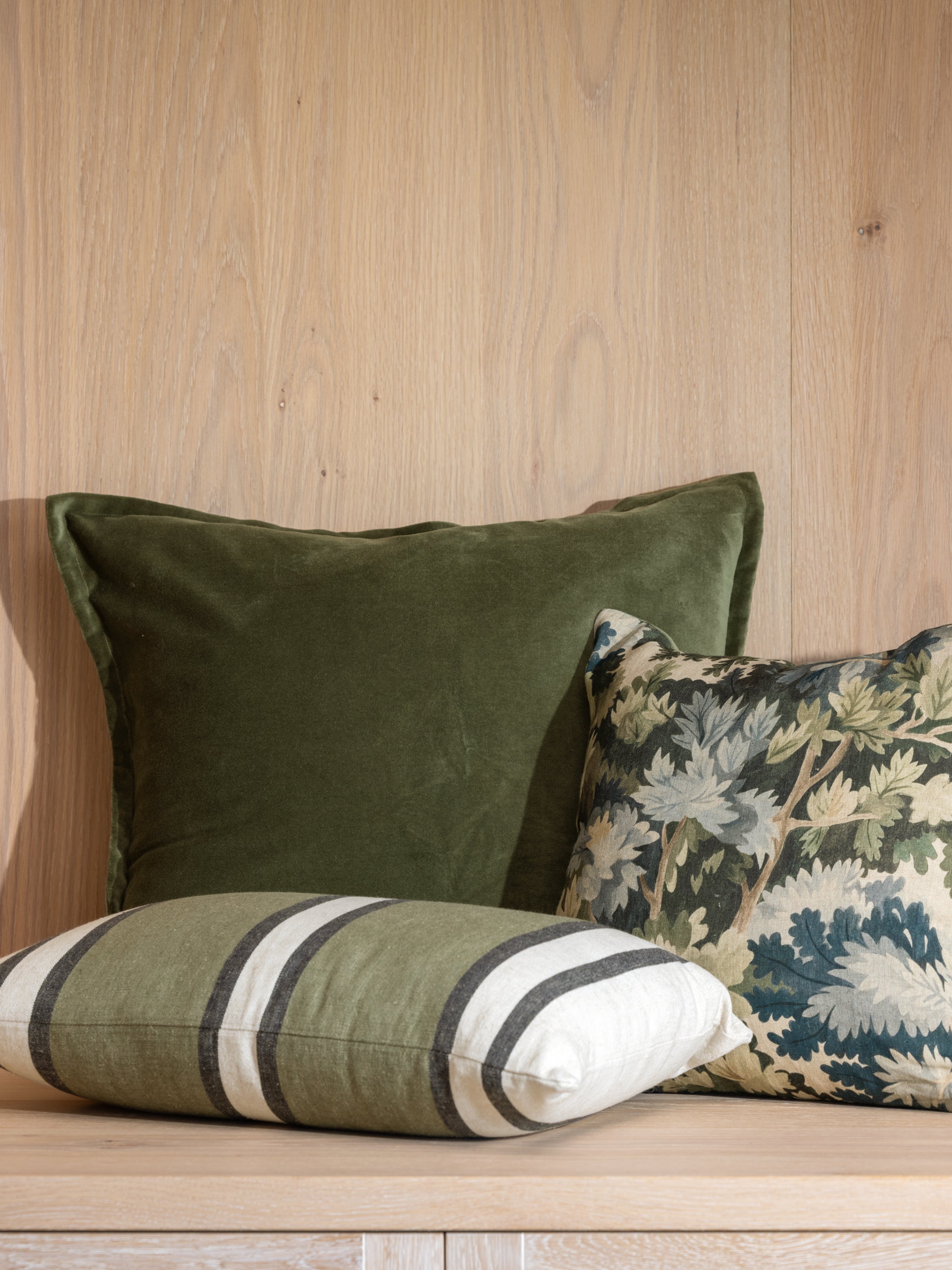 Belvedere Velvet Large Square Cushion Cover | Willow-2