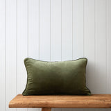 Belvedere Velvet Rectangle Cushion Cover | Willow-1