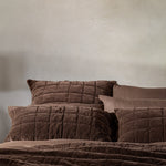 Belvedere Velvet Standard Pillowcase | Cocoa-3
