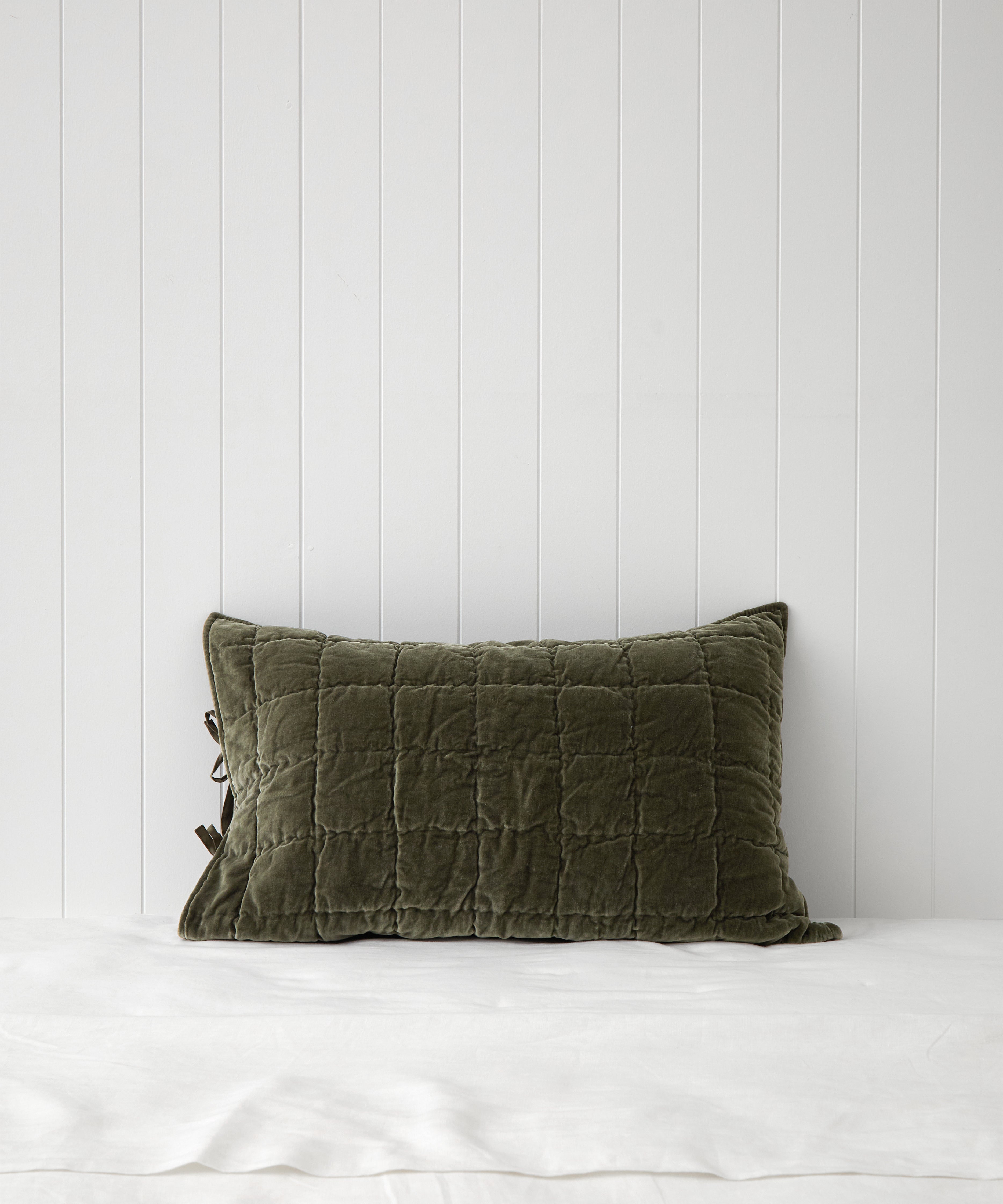 Belvedere Velvet Standard Pillowcase | Willow-1