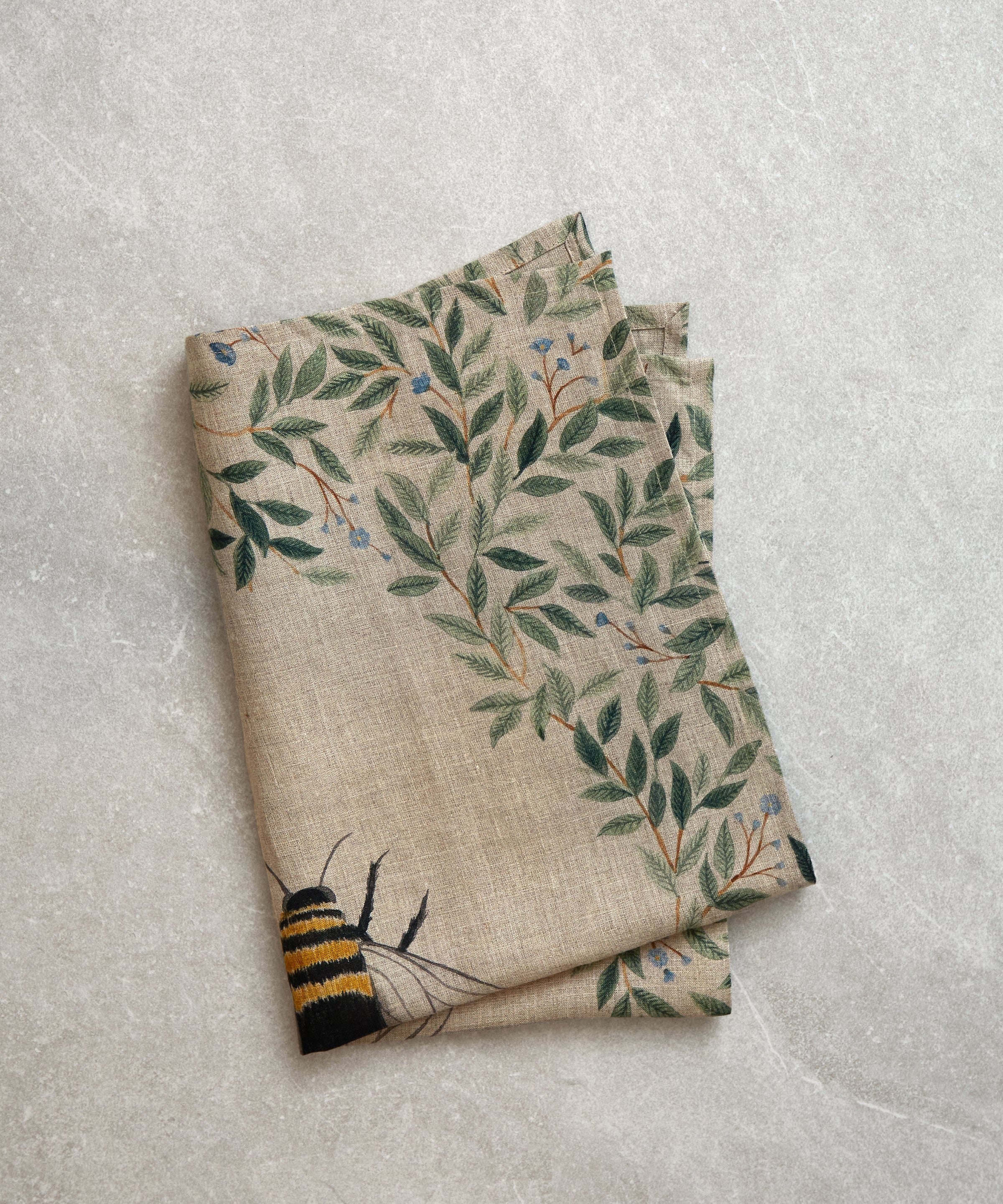 Botanical Bee Linen Tea Towel | Multi-1