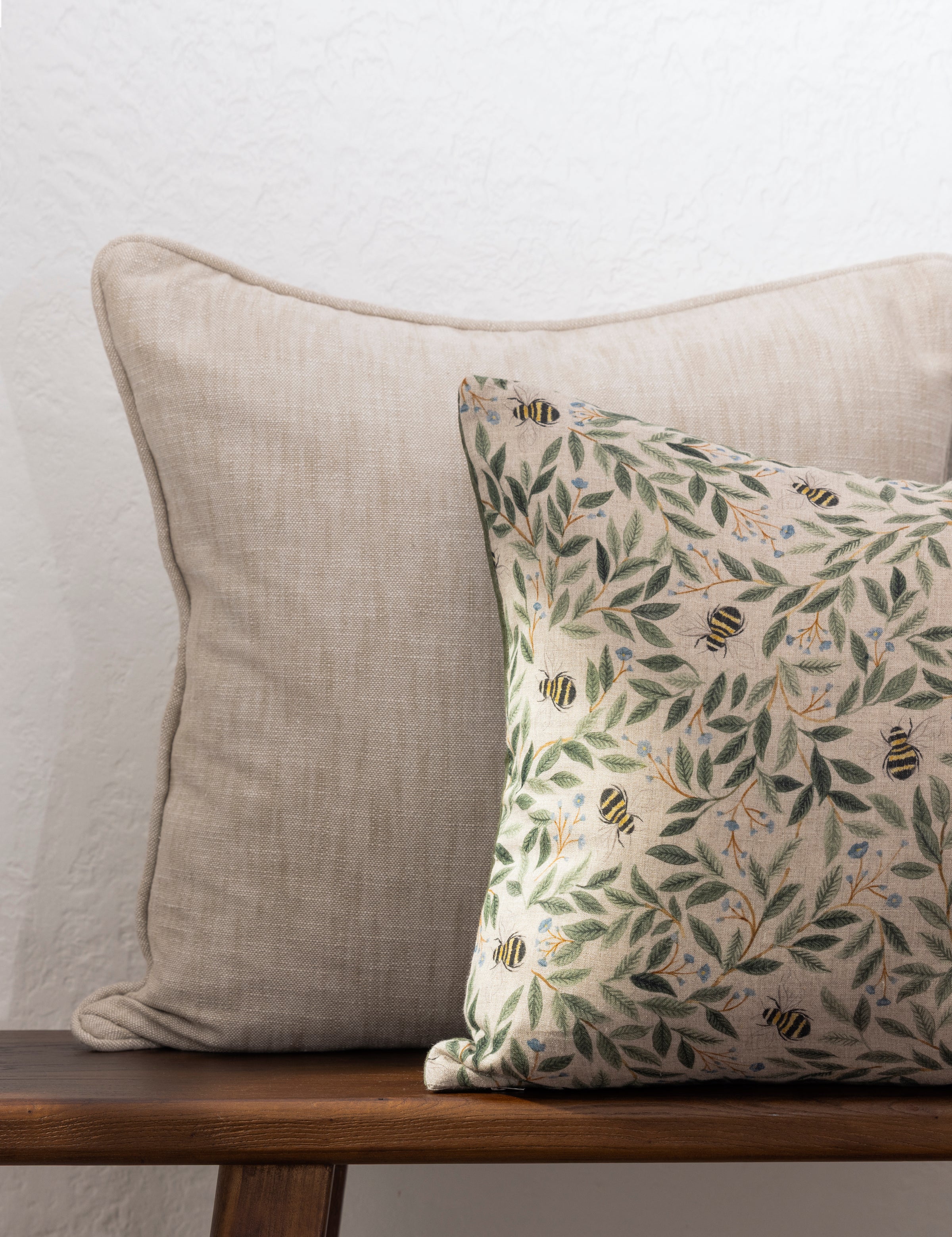 Botanical Bee Square Cushion Cover | Multi-2