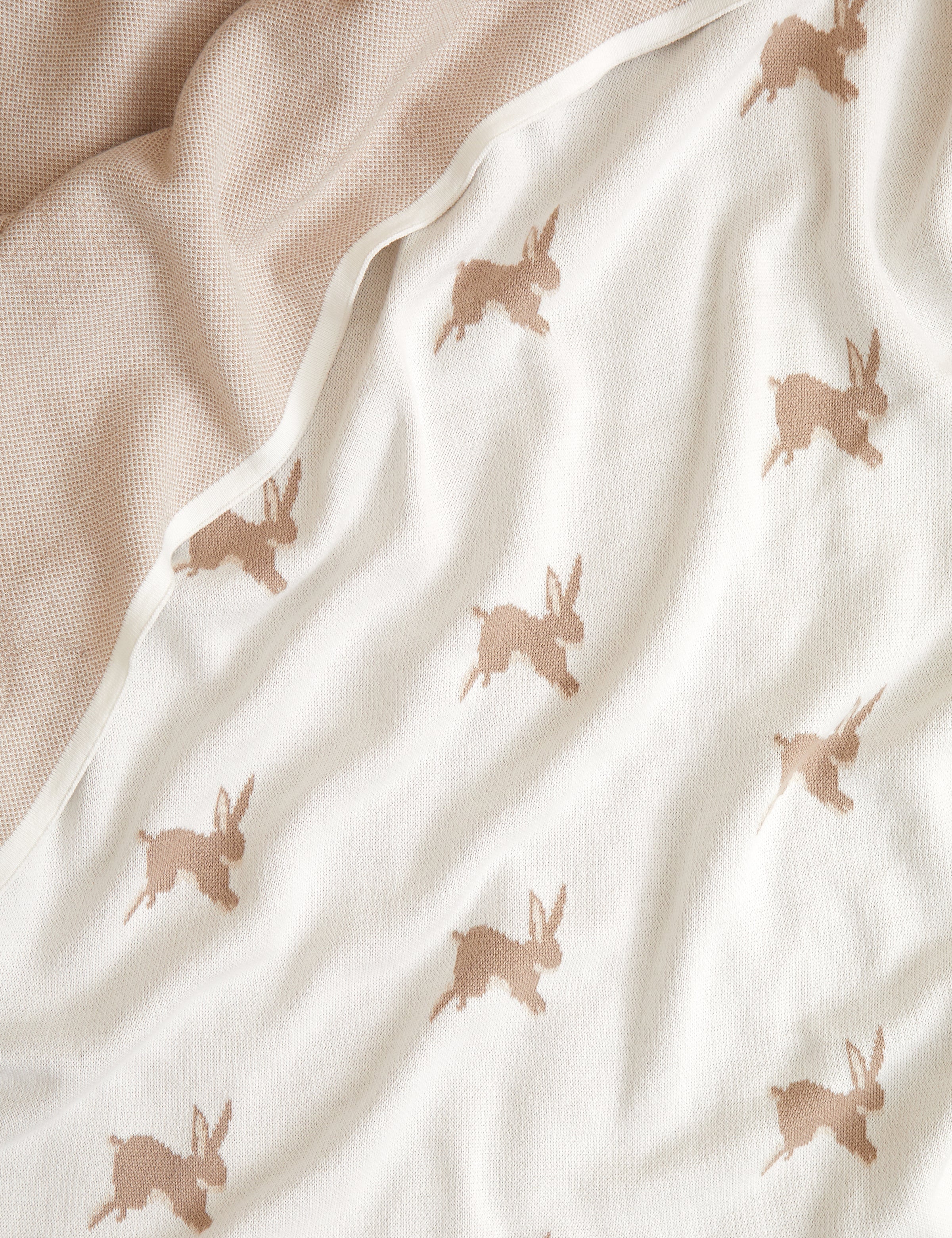 Bunny Lane Cot Blanket | Natural White-3