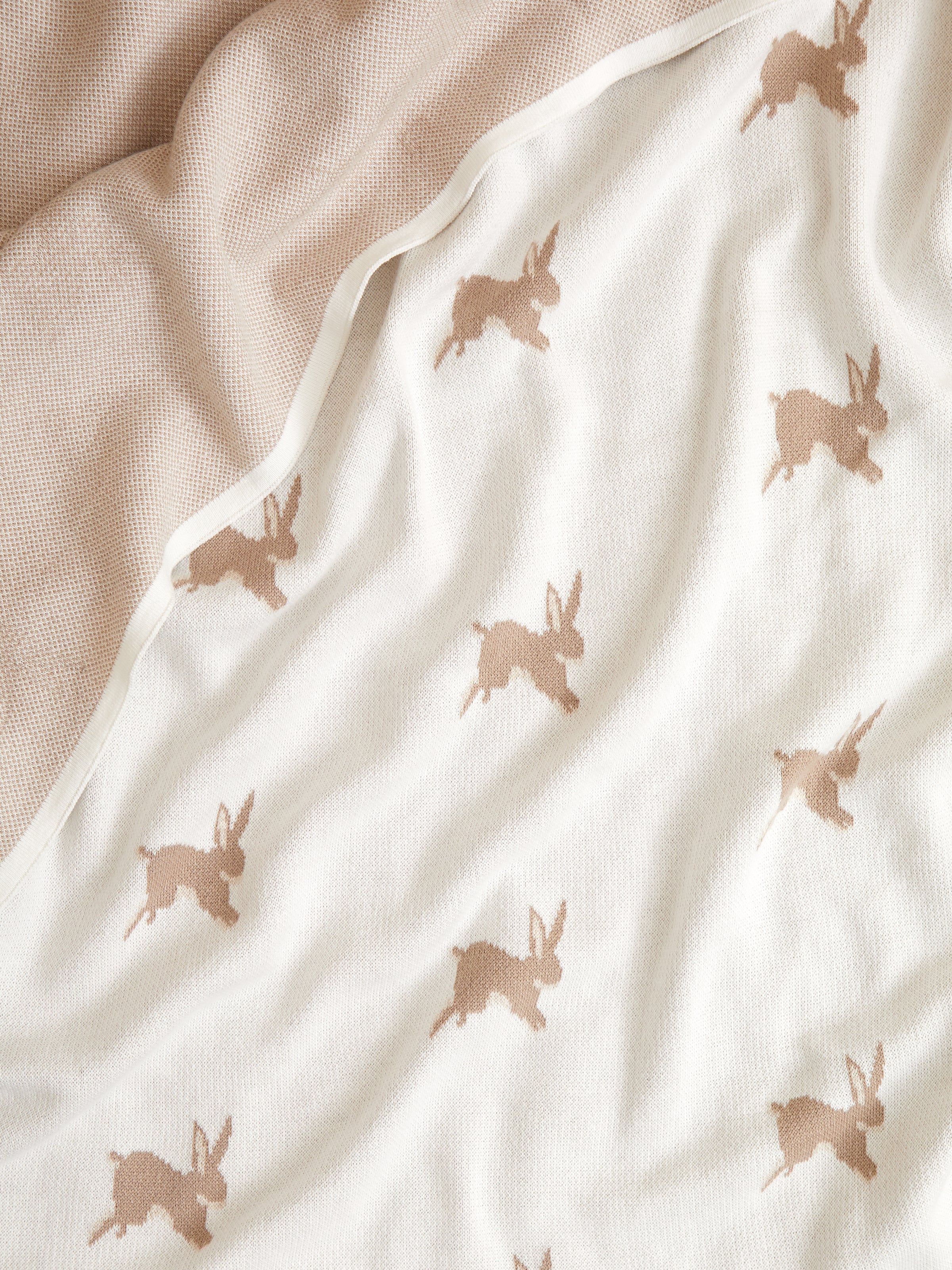 Bunny Lane Cot Blanket | Natural White-3