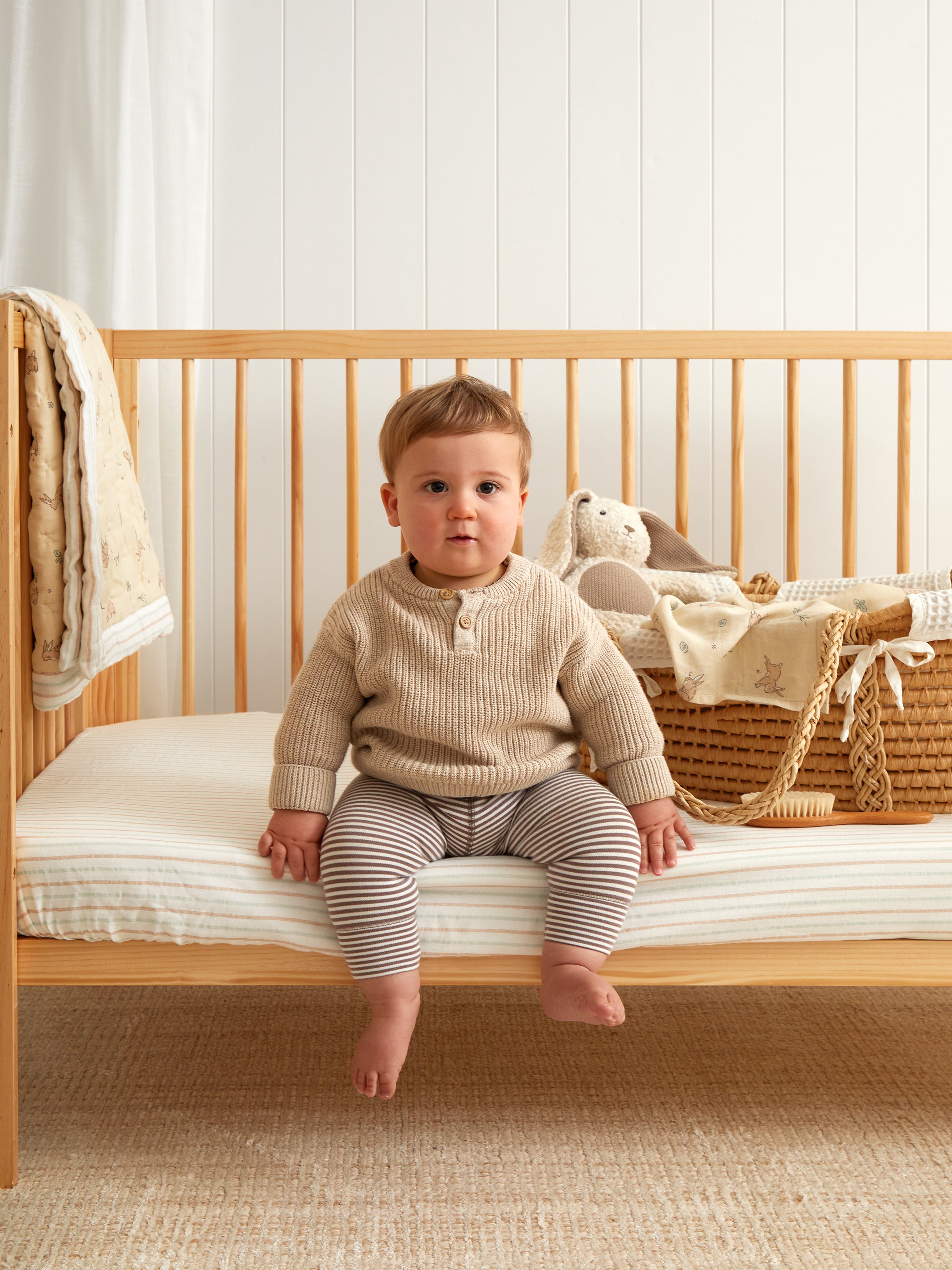 Bunny Lane Cot Quilt | Multi-3