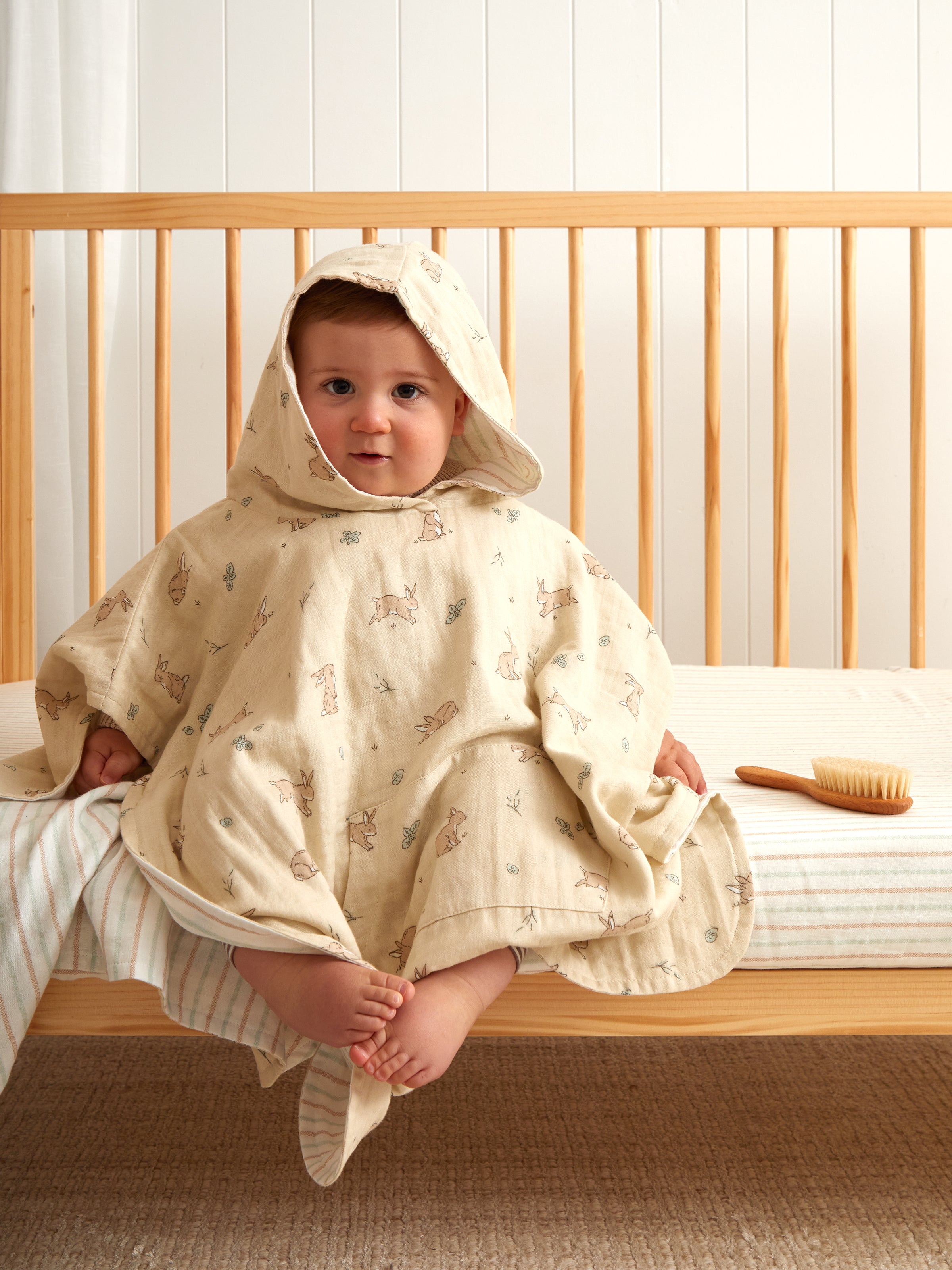 Bunny Lane Muslin Hooded Towel | Multi-2
