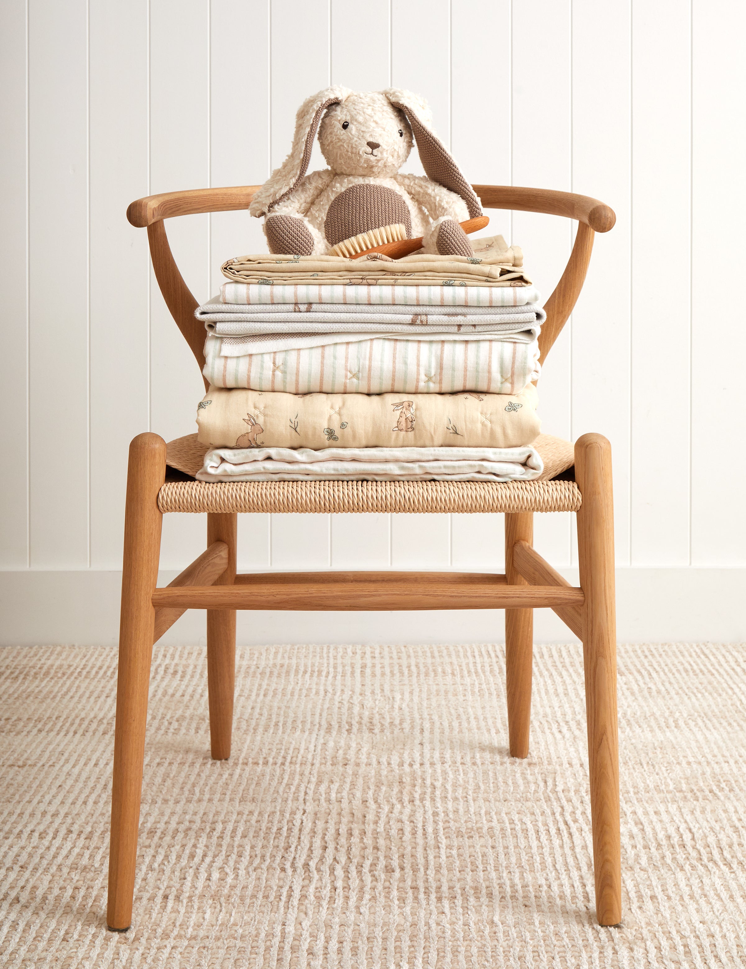 Bunny Lane Muslin Washcloths Set of 2 | Multi-2