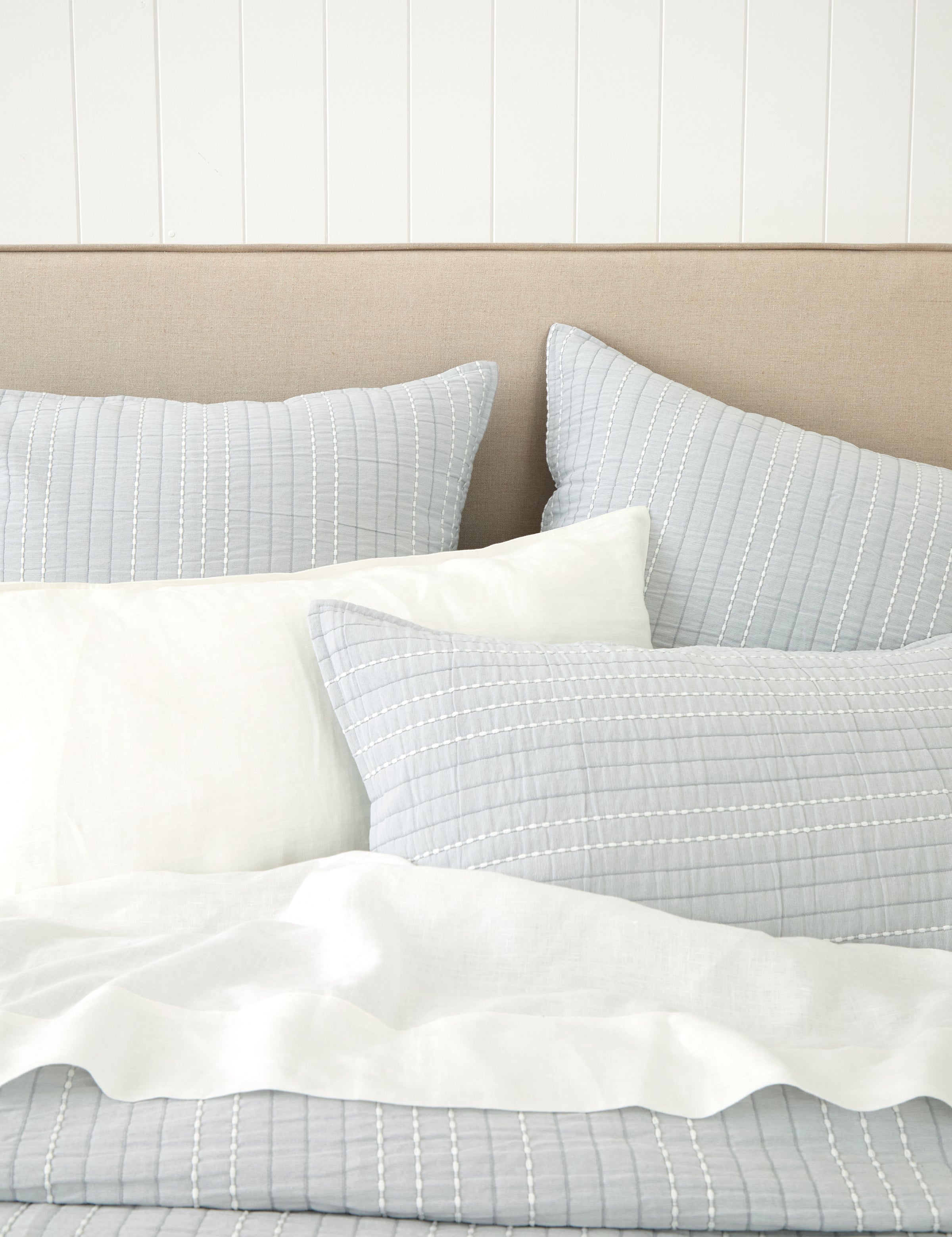 Camden Bed Cover in Duck Egg | Duckegg-2