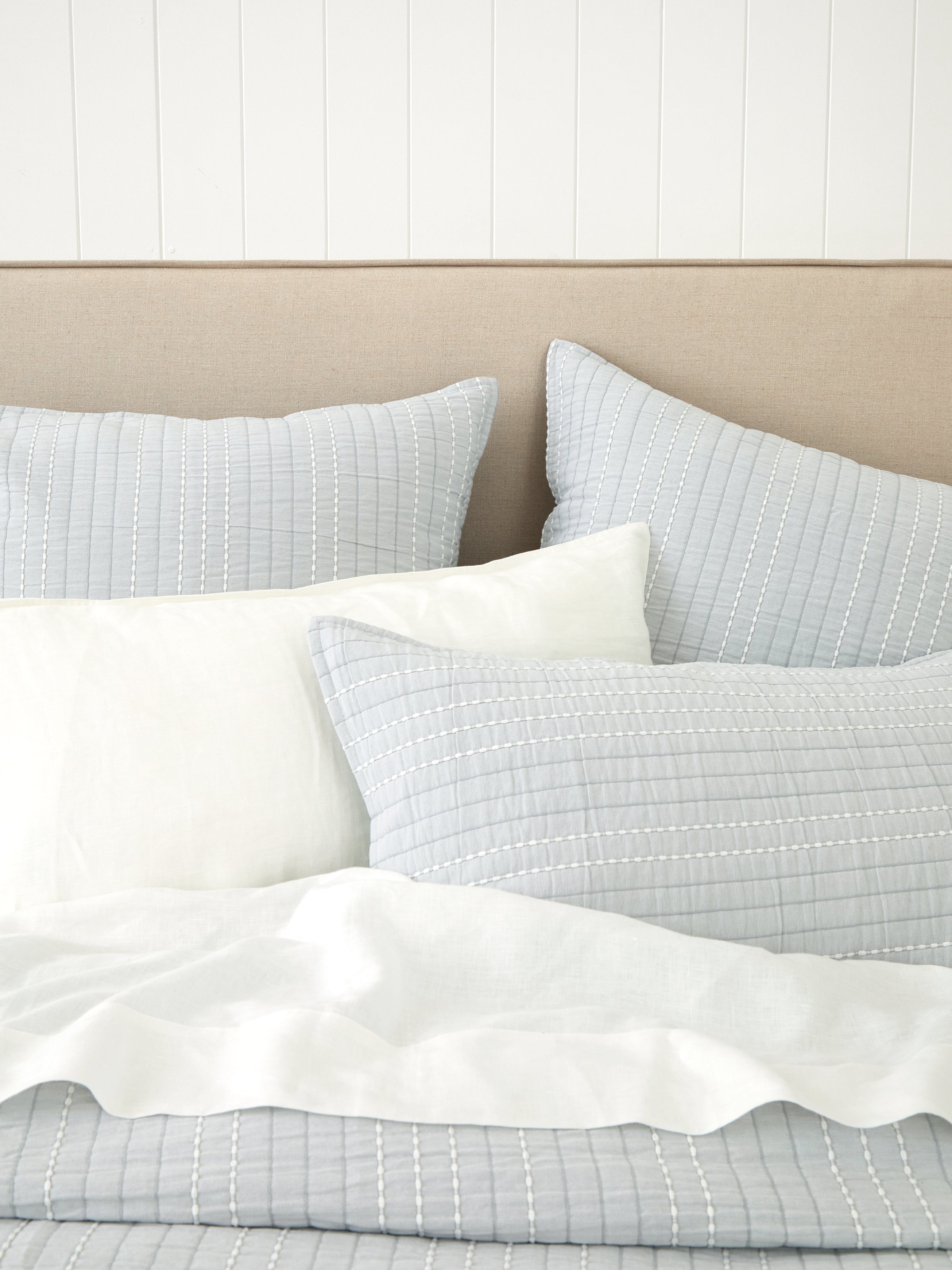 Camden Bed Cover in Duck Egg | Duckegg-2