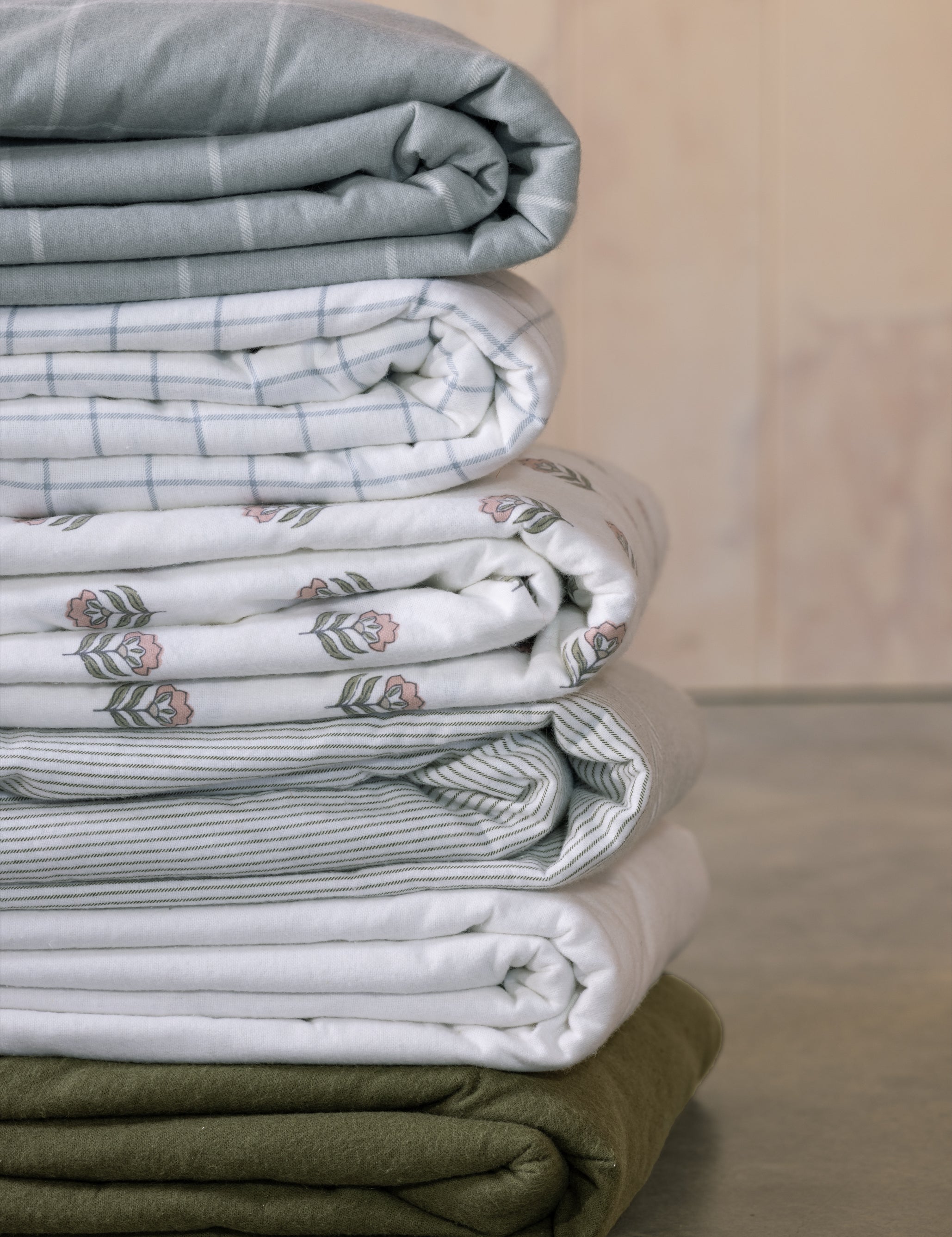 Cardrona Flannel Sheet Set | Olive-2