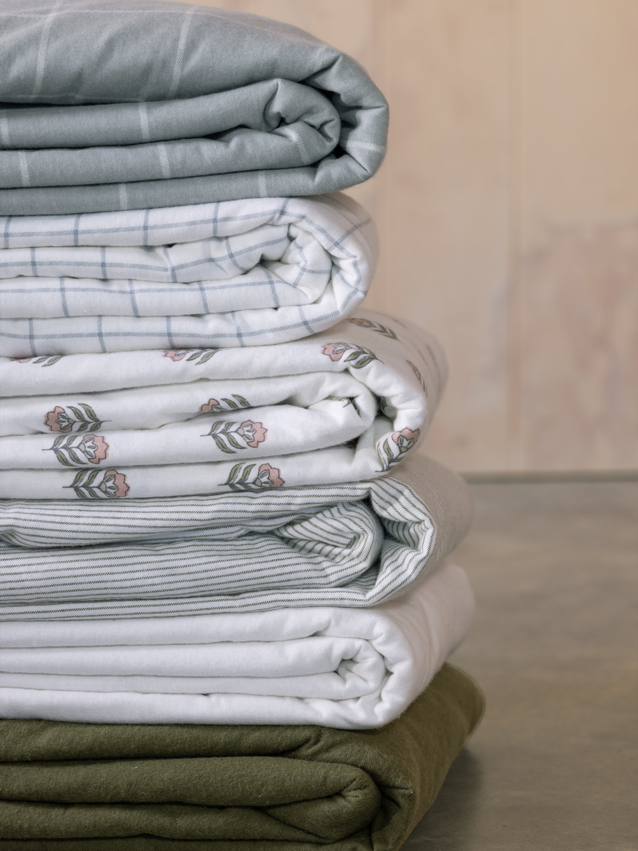 Cardrona Flannel Sheet Set | Olive-2