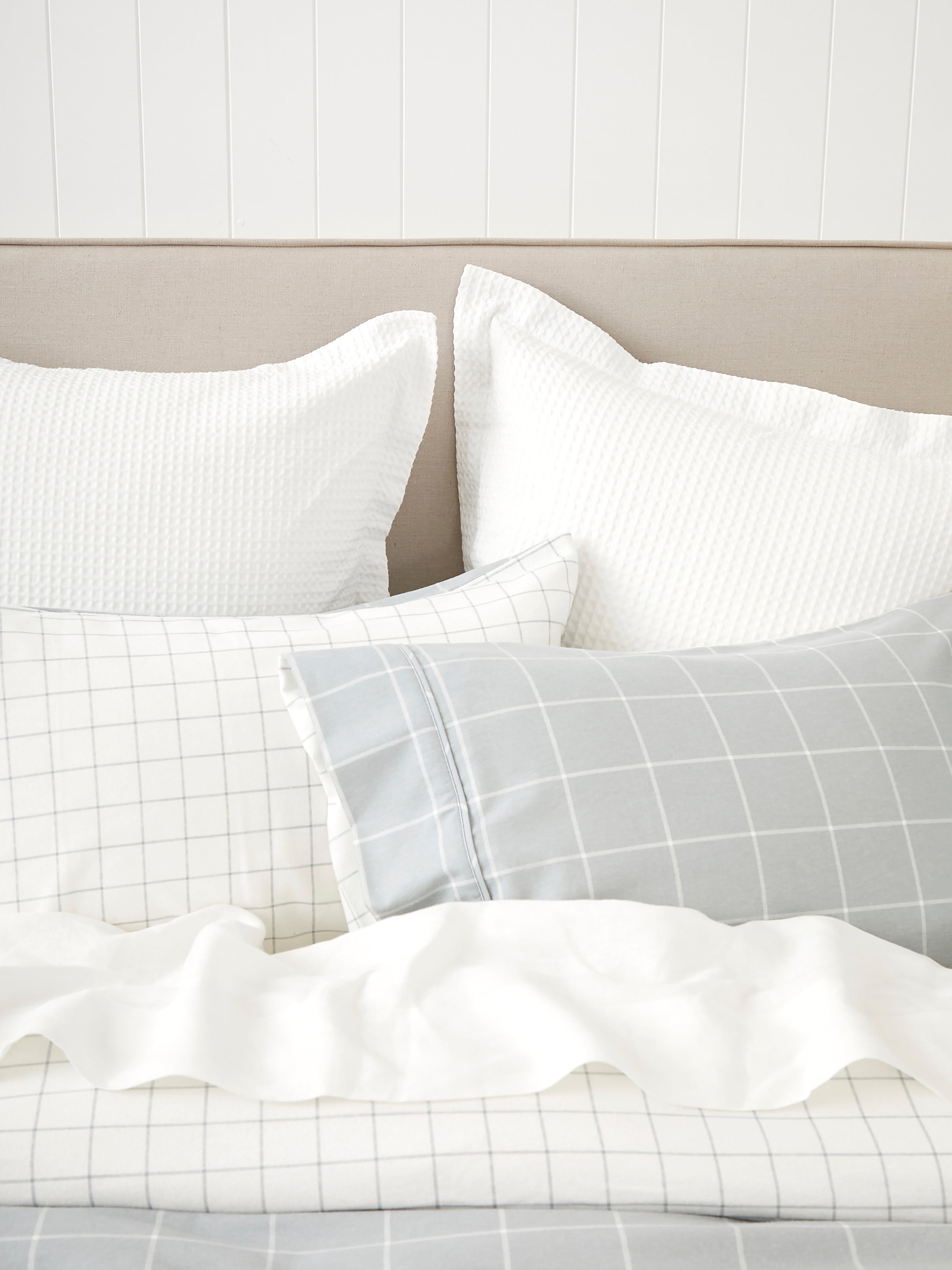 Cardrona Reversible Flannel Duvet Set | Blue White Check-2