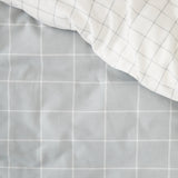 Cardrona Reversible Flannel Duvet Set | Blue White Check-4