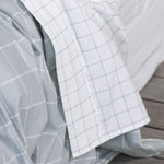 Cardrona Reversible Flannel Duvet Set | Blue White Check-5