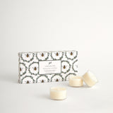 Christmas Pine Tea Light Candle Set of 8 | White-1