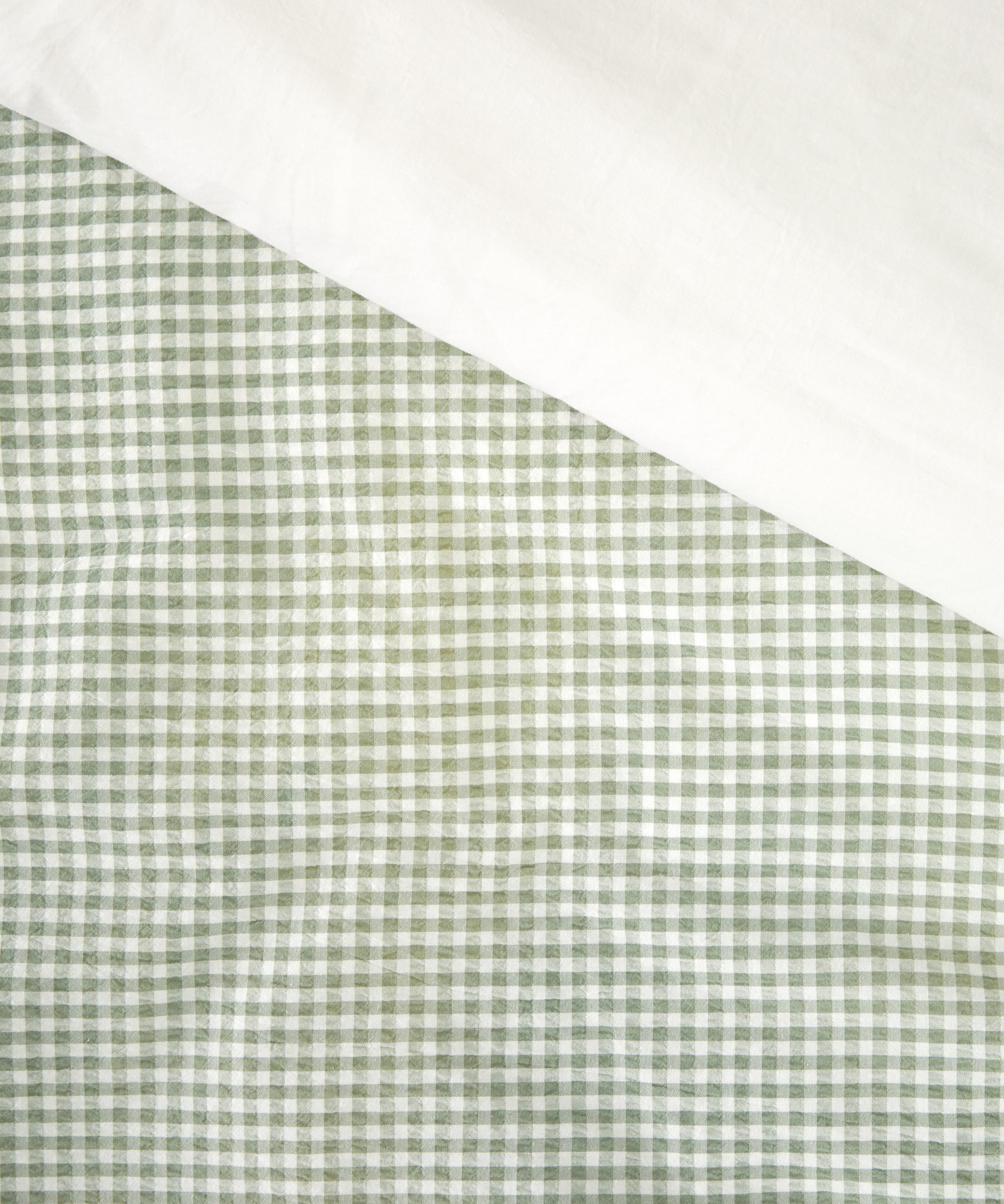 Clover Duvet Cover Set | Green Gingham-4