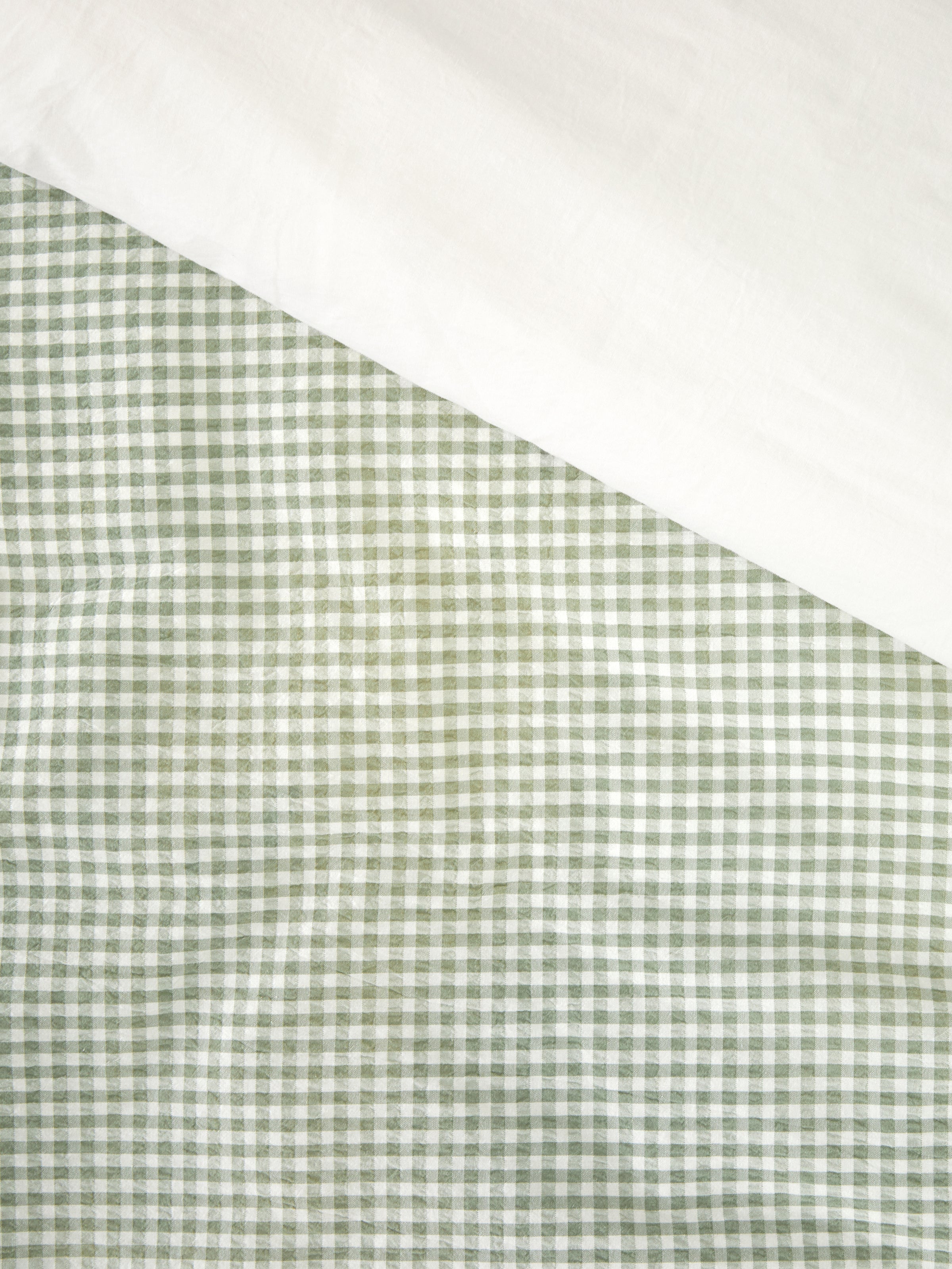 Clover Duvet Cover Set | Green Gingham-4