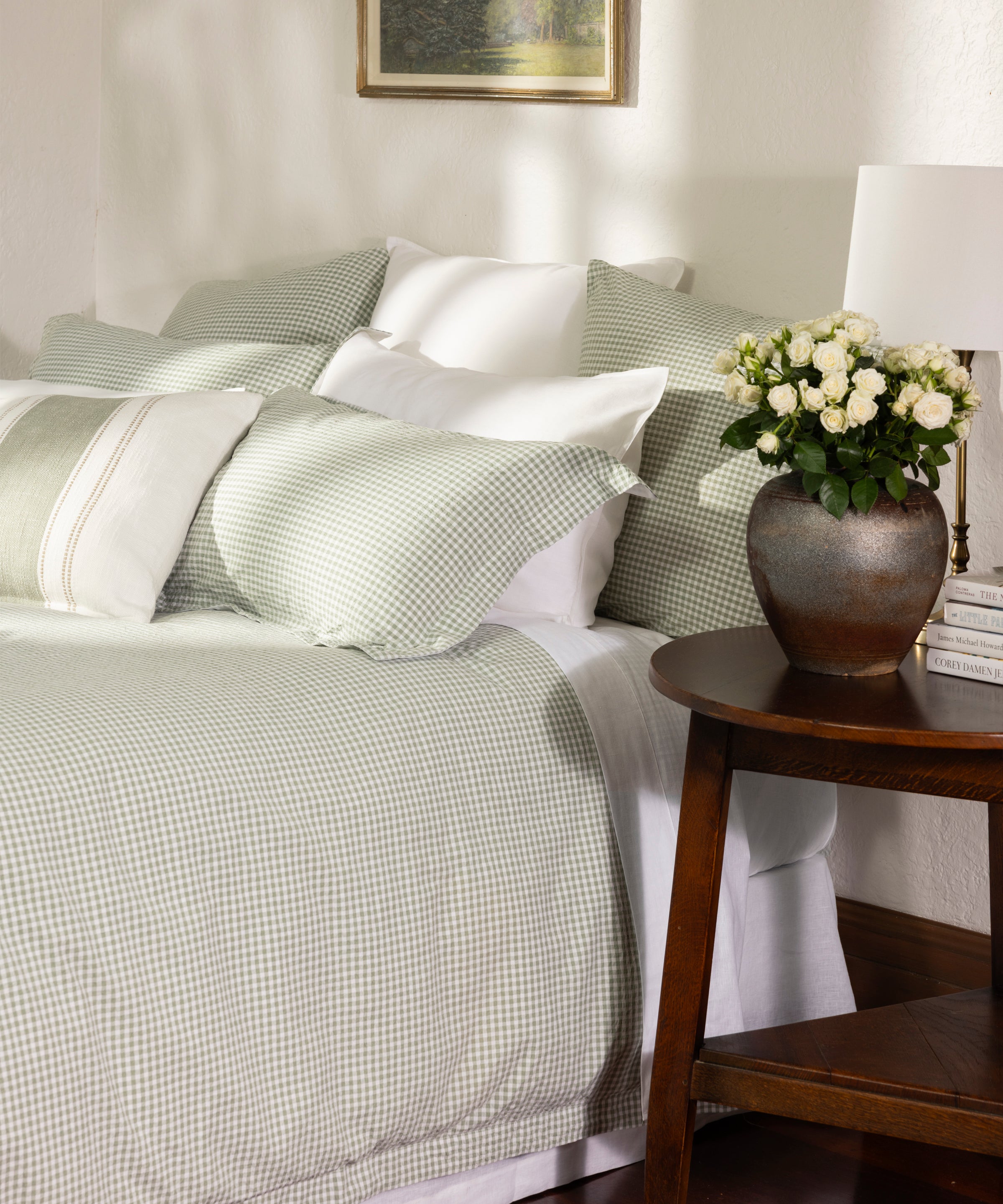 Clover Duvet Cover Set | Green Gingham-5