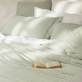 Clover European Pillowcase | Green Gingham-2