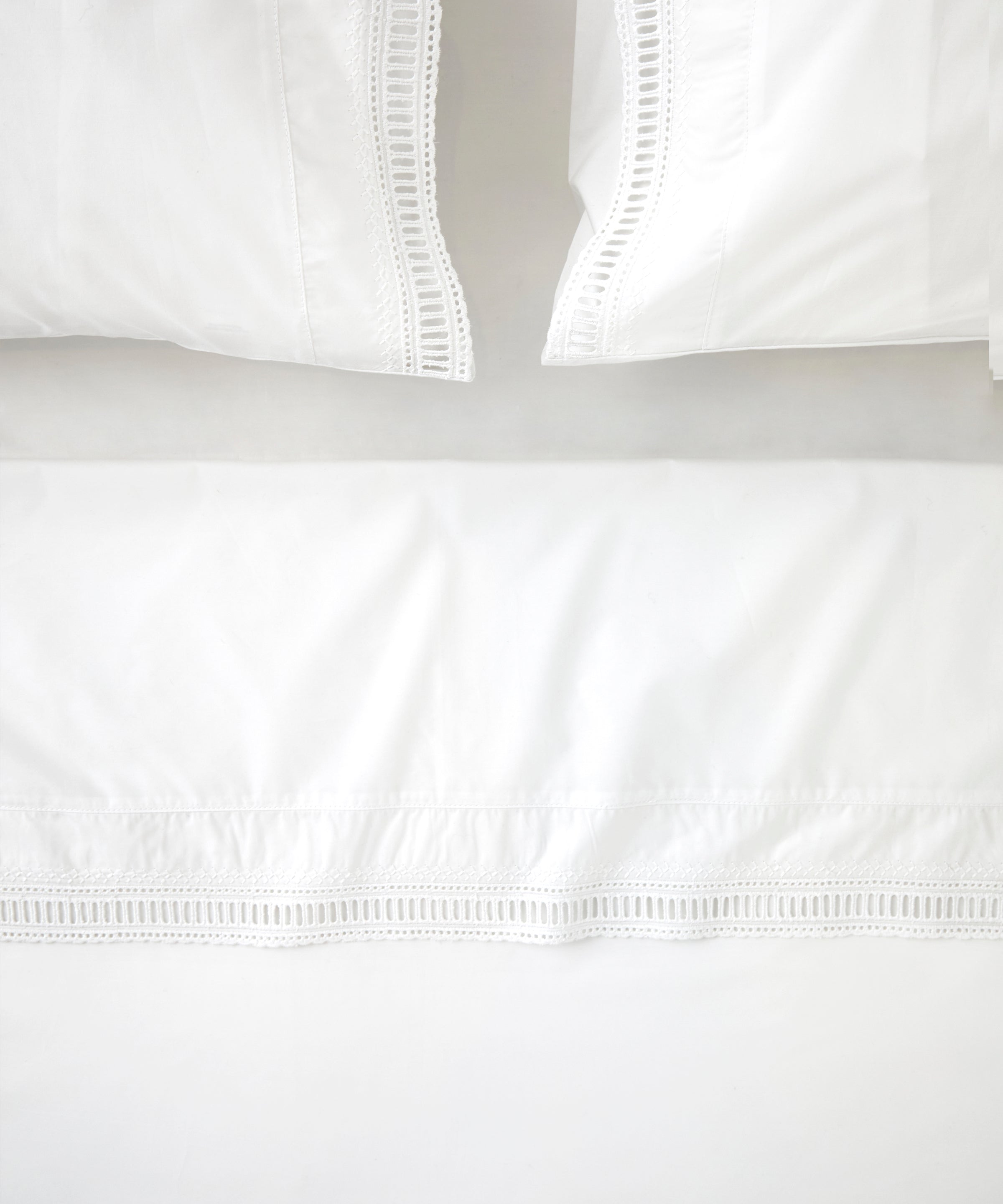 Constance Lace Flat Sheet | White-1