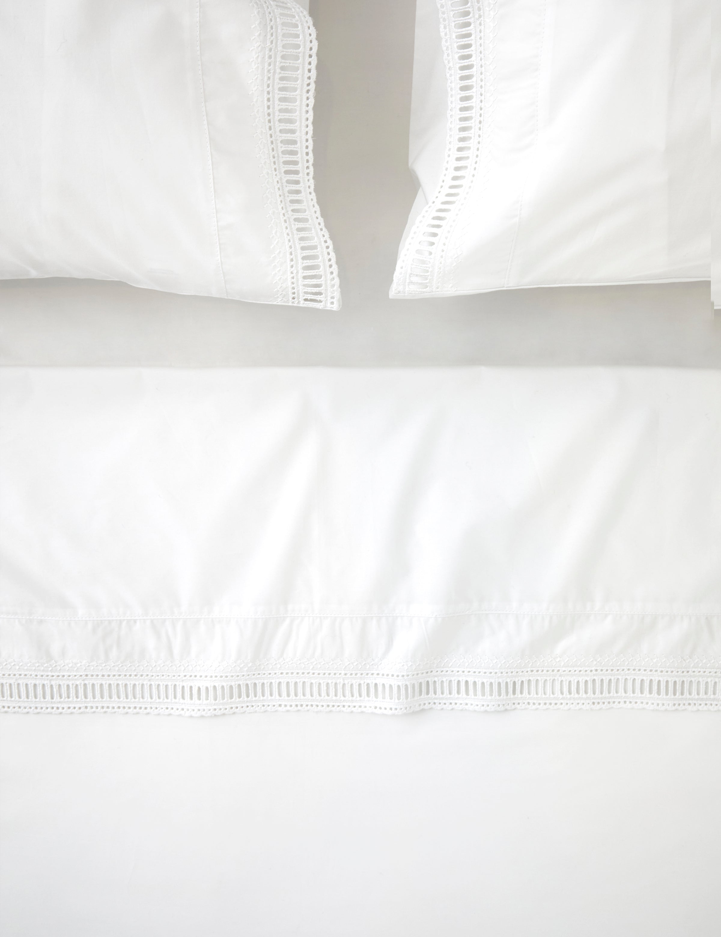 Constance Lace Flat Sheet | White-1