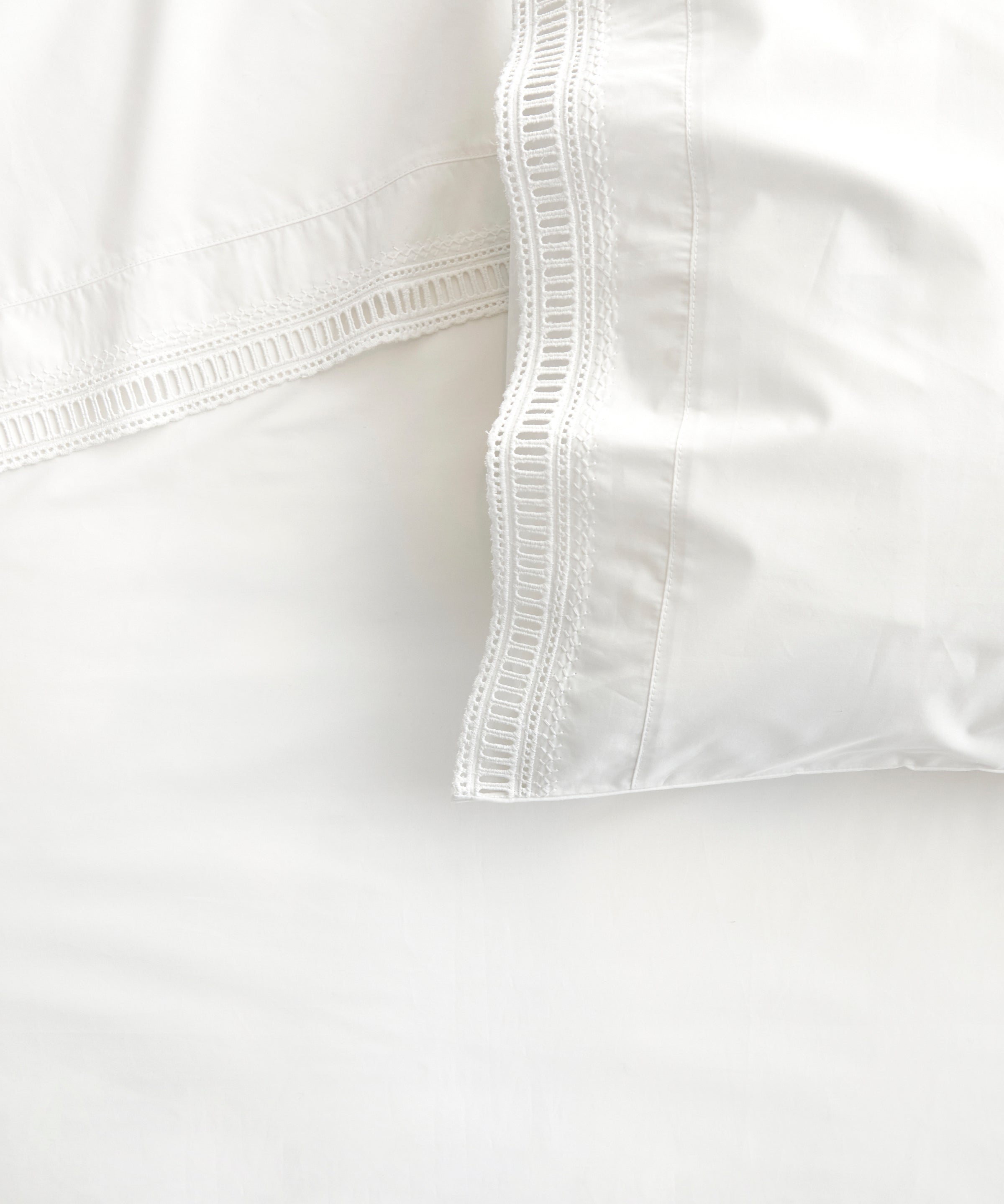 Constance Lace Flat Sheet | White-2