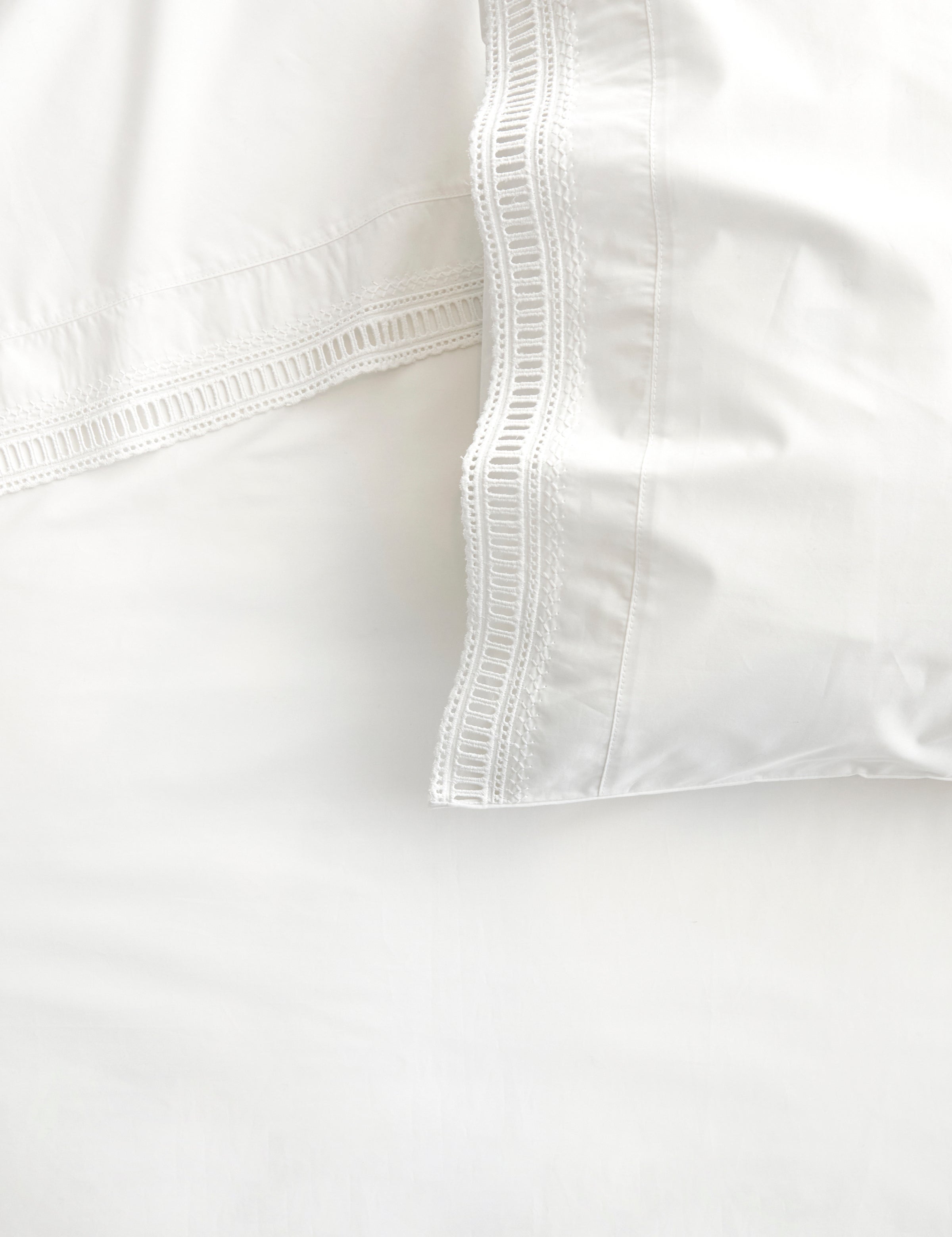 Constance Lace Flat Sheet | White-2