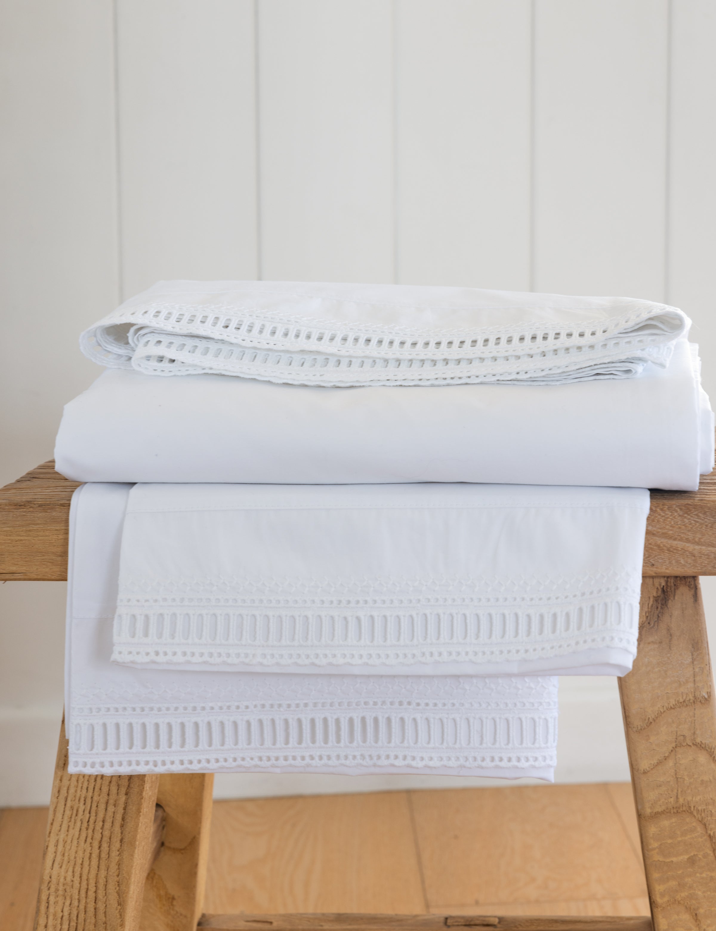 Constance Lace Flat Sheet | White-3