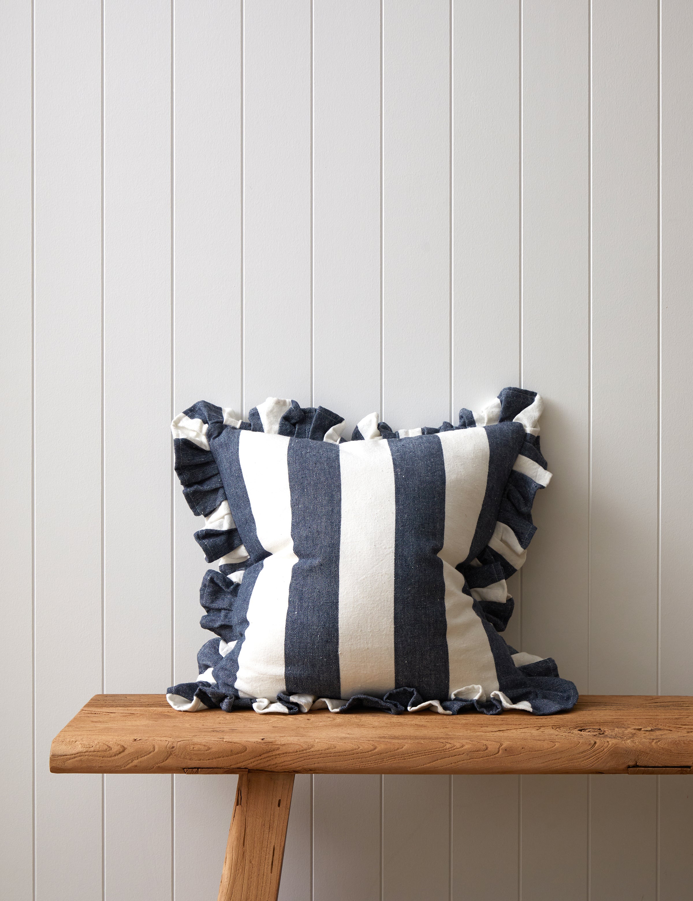 Cooper Square Cushion Cover | Navy Stripe-1