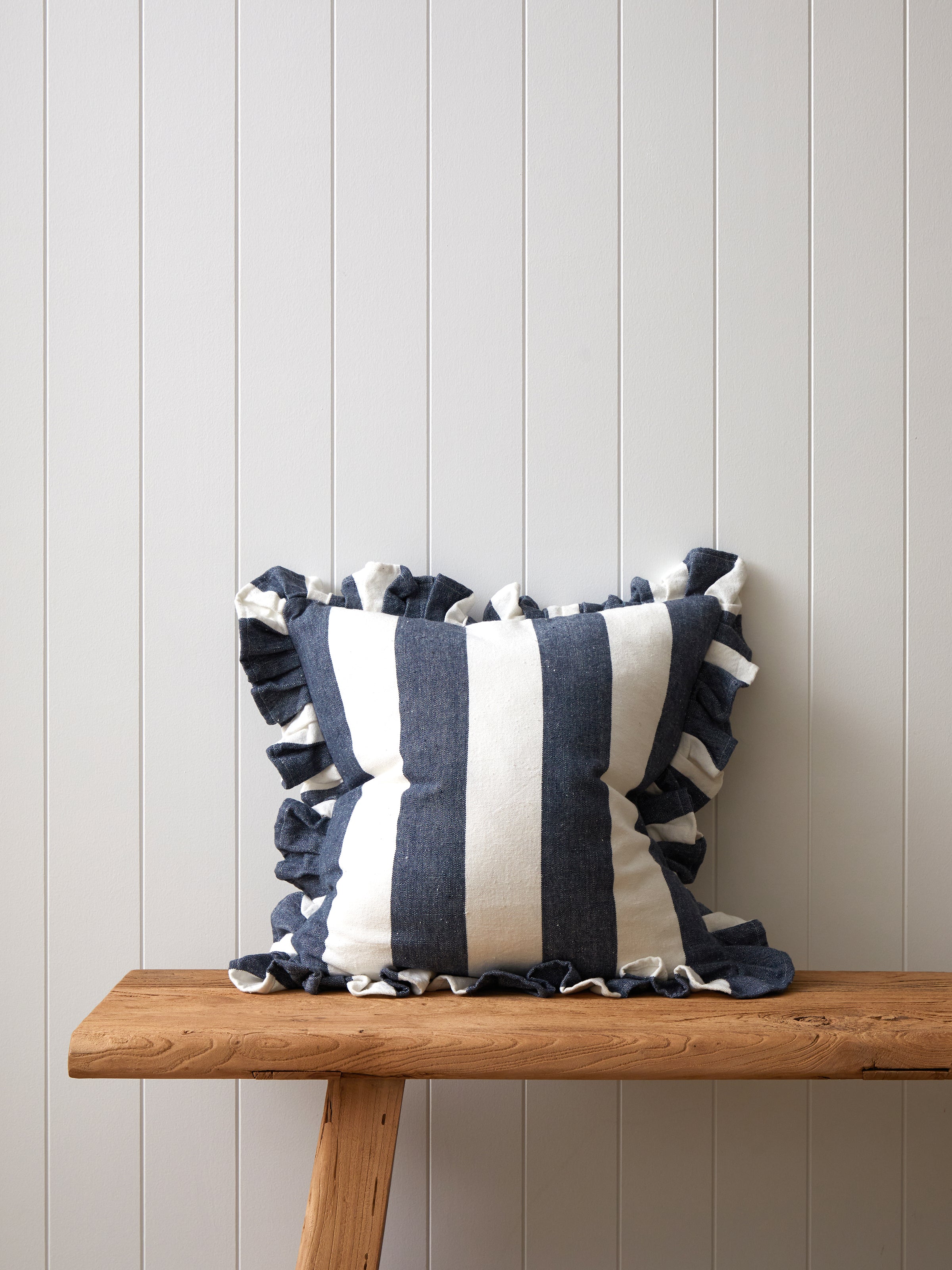 Cooper Square Cushion Cover | Navy Stripe-1