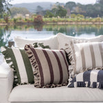 Cooper Square Cushion Cover | Olive Stripe-2