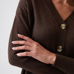 Cotton Cashmere Cardi | Cocoa-2