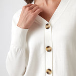 Cotton Cashmere Cardi | Ivory-2