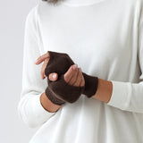 Cotton Cashmere Hand Warmers | Cocoa-1