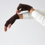 Cotton Cashmere Hand Warmers | Cocoa-2