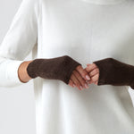 Cotton Cashmere Hand Warmers | Cocoa-3