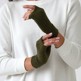 Cotton Cashmere Hand Warmers | Olive-3