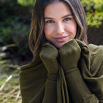 Cotton Cashmere Hand Warmers | Olive-4