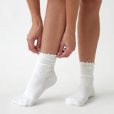 Cotton Cashmere Lounge Socks | Ivory-2