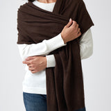 Cotton Cashmere Scarf | Cocoa-3