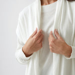 Cotton Cashmere Scarf | Ivory-2