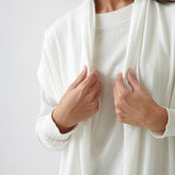 Cotton Cashmere Scarf | Ivory-2