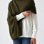 Cotton Cashmere Scarf | Olive-3