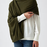 Cotton Cashmere Scarf | Olive-3