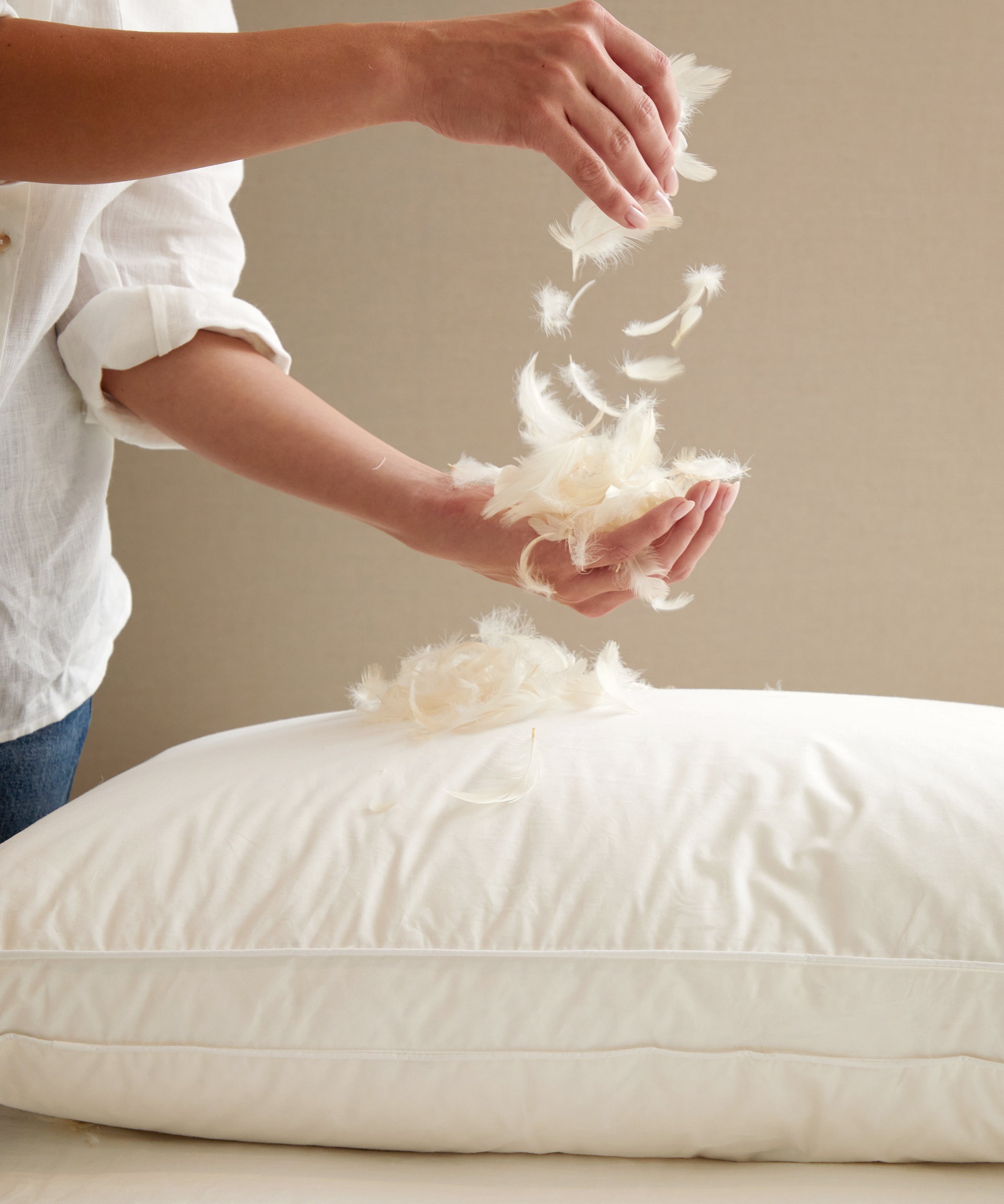 Downtime Luxury Goose Standard Pillow Inner | White-3