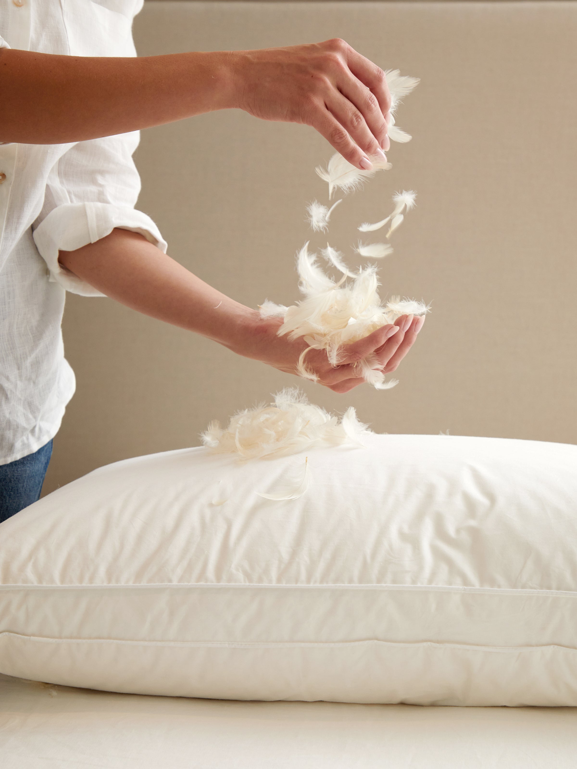 Downtime Luxury Goose Standard Pillow Inner | White-3