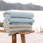Drift Feather Blanket | Blue-2