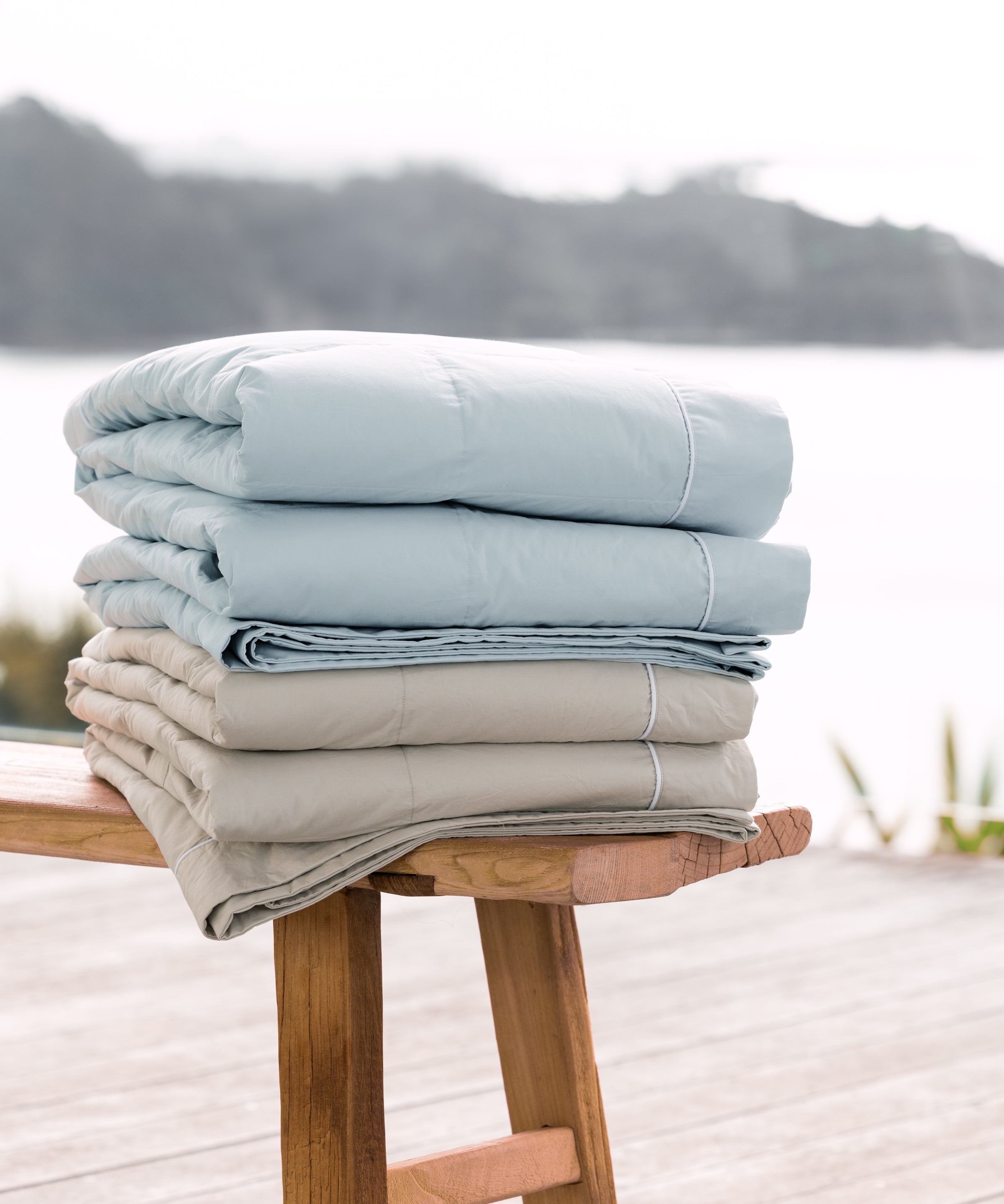 Drift Feather Blanket | Blue-2